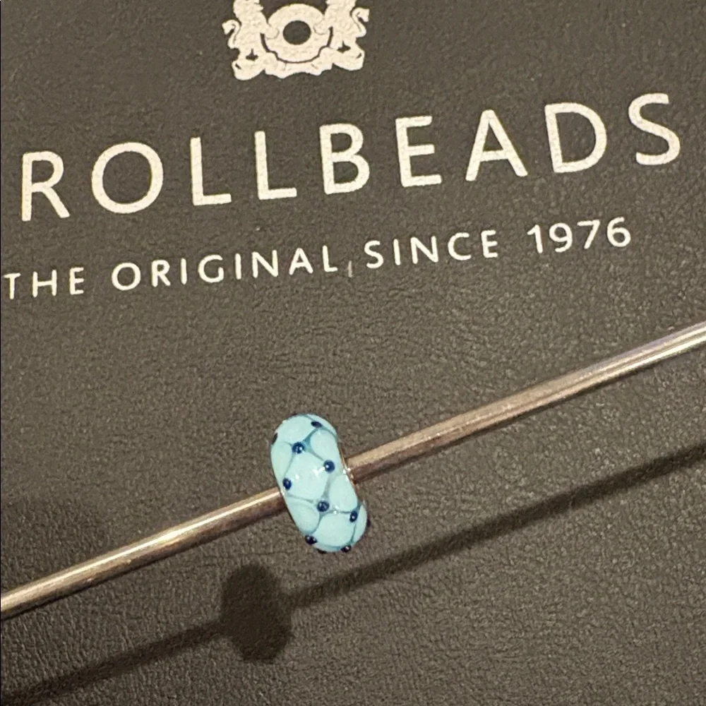 Trollbeads Blue Textured Bead - Picture 2 of 3